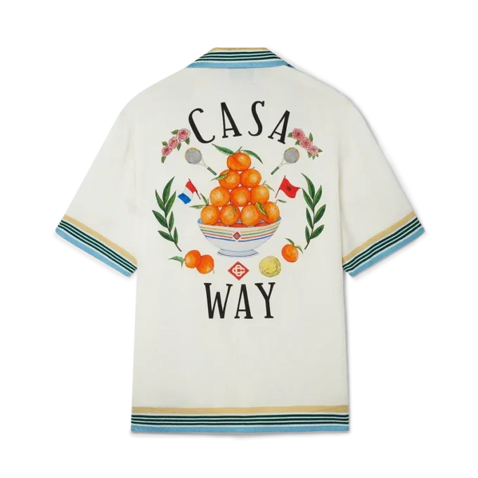 Cămășă din mătase cu mâneci scurte Casa Way Cămășă din mătase cu mâneci scurte Casa Way