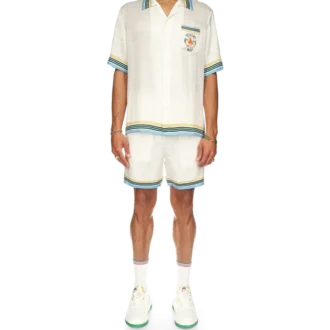 Cămășă din mătase cu mâneci scurte Casa Way