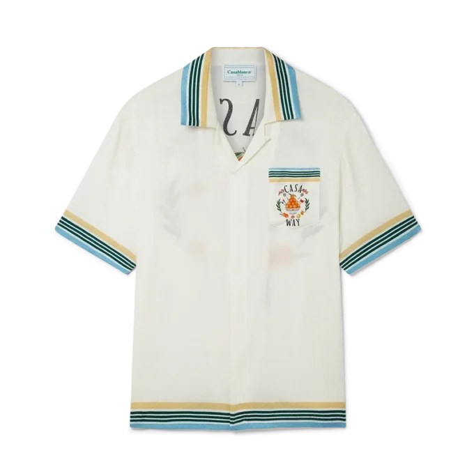 Cămășă din mătase cu mâneci scurte Casa Way Cămășă din mătase cu mâneci scurte Casa Way