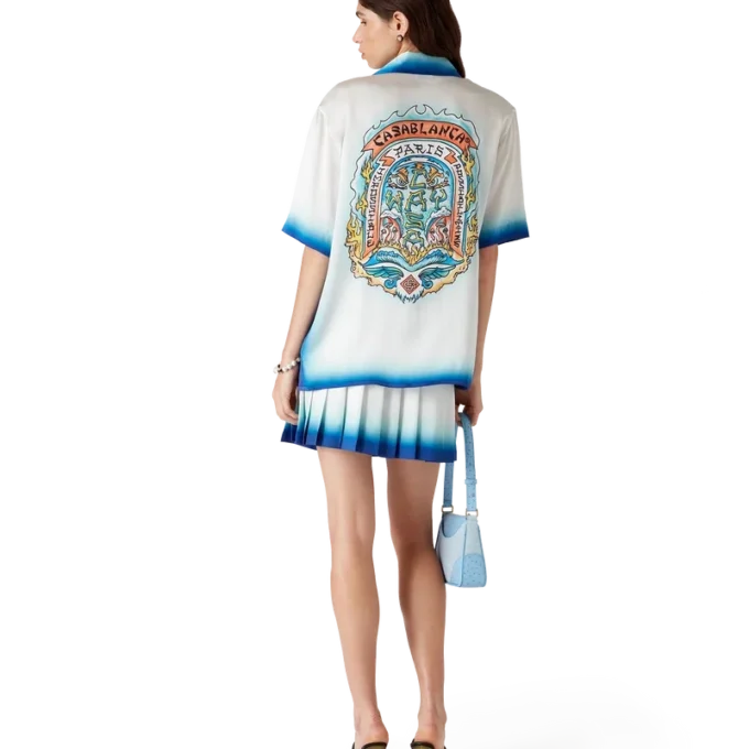 Cămășă din mătase cu mâneci scurte Casa Way Pantaloni scurți