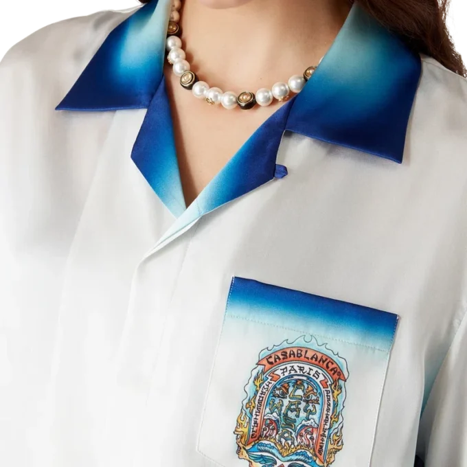 Cămășă din mătase cu mâneci scurte Casa Way Pantaloni scurți