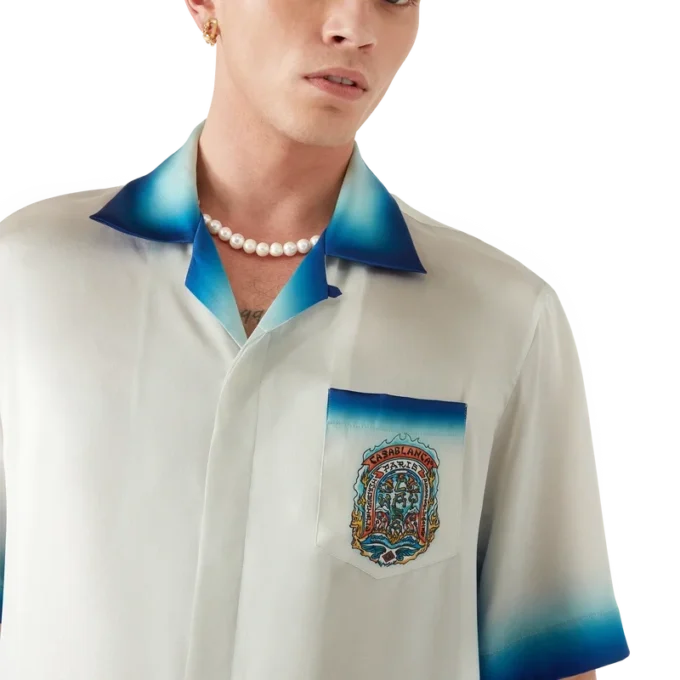 Cămășă din mătase cu mâneci scurte Casa Way Pantaloni scurți