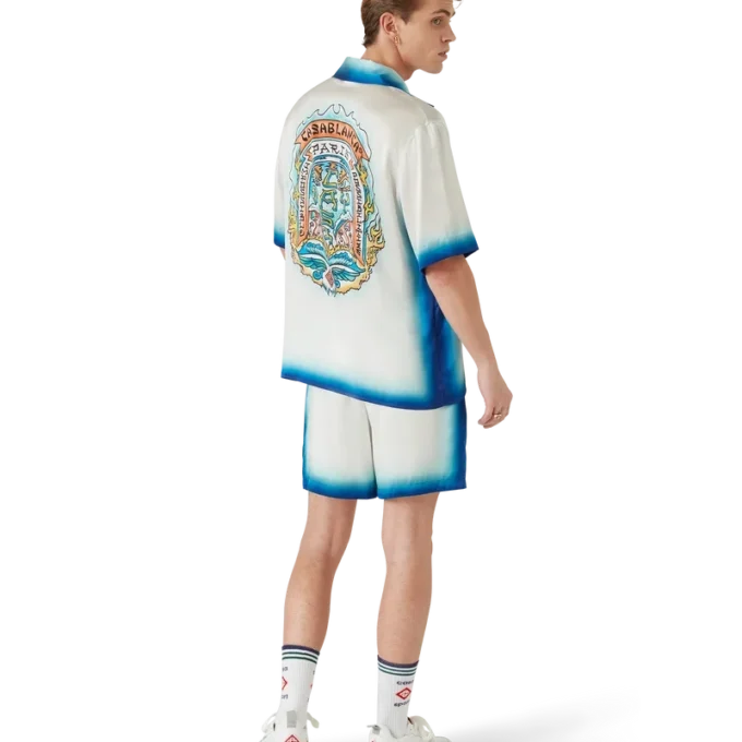 Cămășă din mătase cu mâneci scurte Casa Way Pantaloni scurți