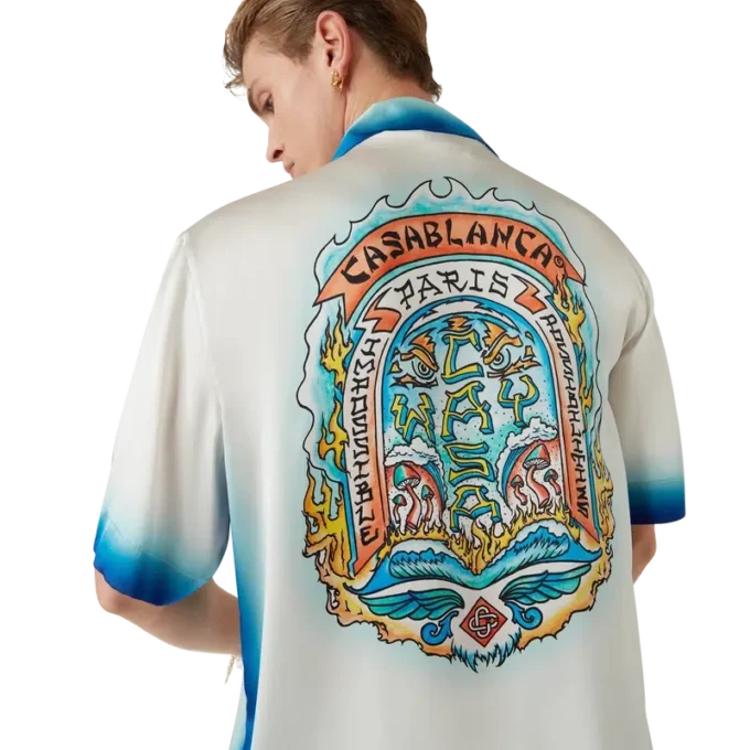 Cămășă din mătase cu mâneci scurte Casa Way Pantaloni scurți