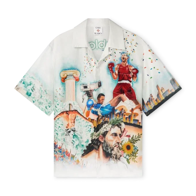 Cămășă din mătase cu mâneci scurte Celebration Du Sport