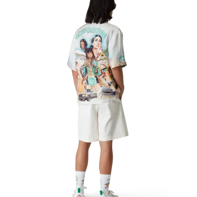 Cămășă din mătase cu mâneci scurte Celebration Du Sport