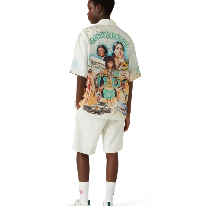 Cămășă din mătase cu mâneci scurte Celebration Du Sport