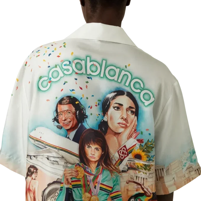 Cămășă din mătase cu mâneci scurte Celebration Du Sport