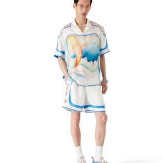 Cămășă din mătase cu mâneci scurte Fuji Dream