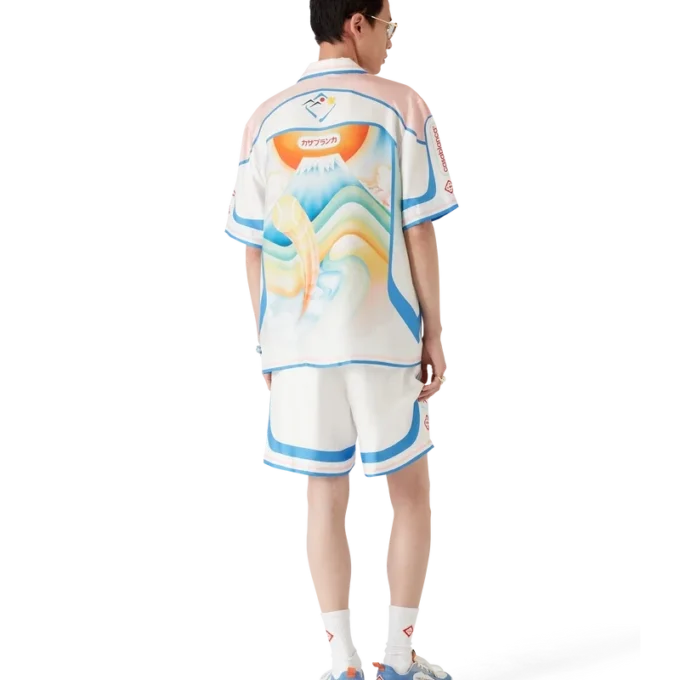 Cămășă din mătase cu mâneci scurte Fuji Dream