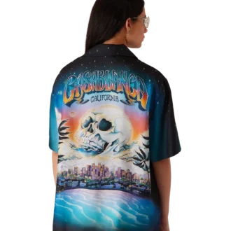 Cămășă din mătase cu mâneci scurte La Pramonition