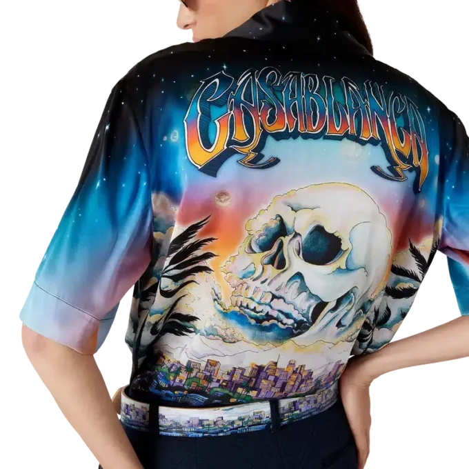 Cămășă din mătase cu mâneci scurte La Pramonition Cămășă din mătase cu mâneci scurte La Pramonition