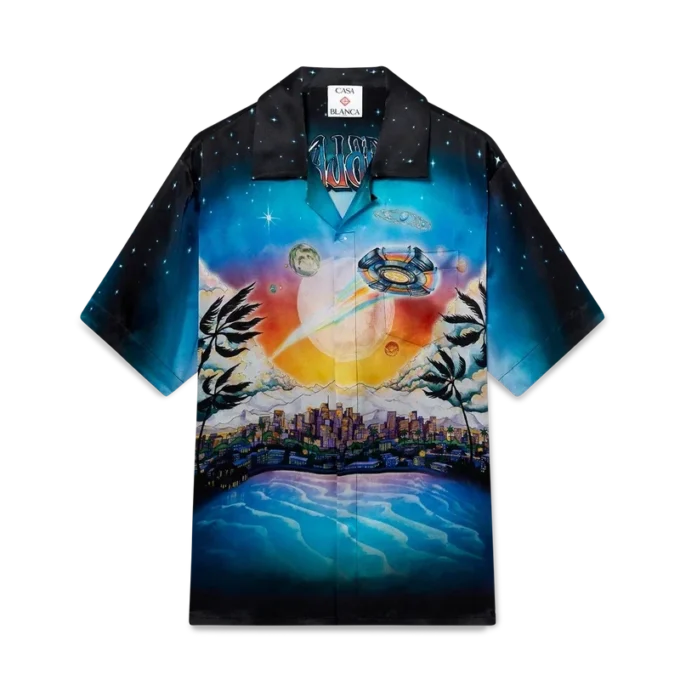 Cămășă din mătase cu mâneci scurte La Pramonition Cămășă din mătase cu mâneci scurte La Pramonition