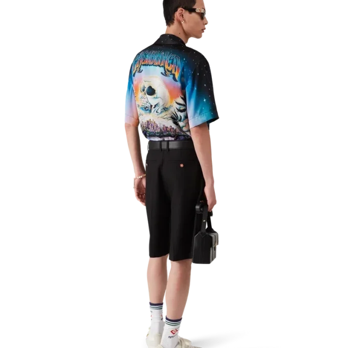 Cămășă din mătase cu mâneci scurte La Pramonition Cămășă din mătase cu mâneci scurte La Pramonition