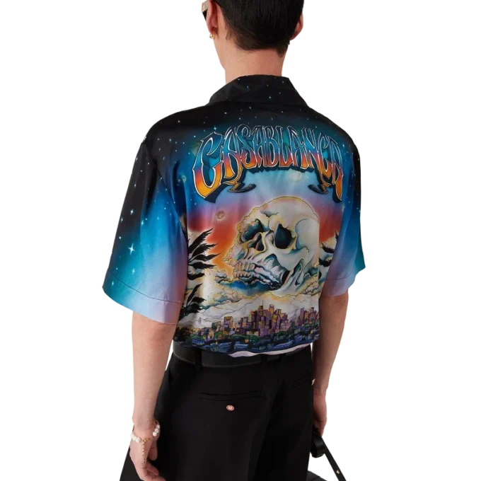 Cămășă din mătase cu mâneci scurte La Pramonition Cămășă din mătase cu mâneci scurte La Pramonition