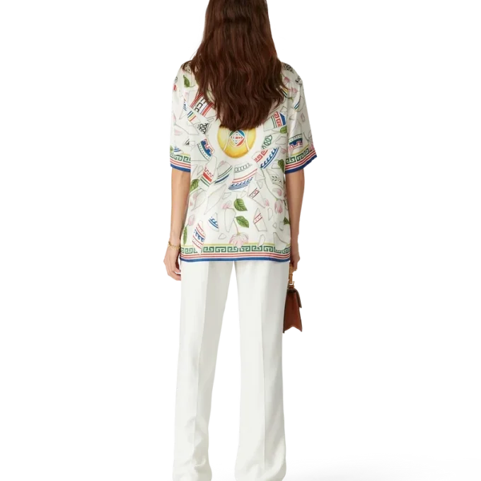 Cămășă din mătase cu mâneci scurte Le Vase Brise