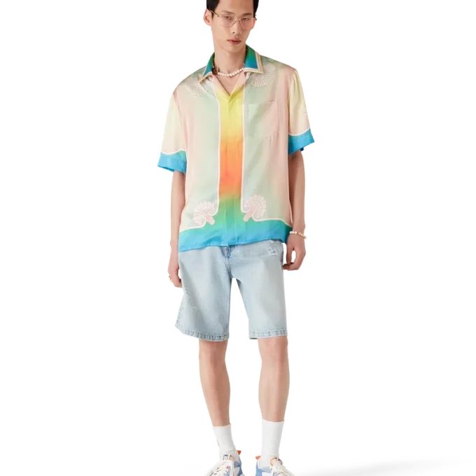 Cămășă din mătase cu mâneci scurte Lucid Dreams