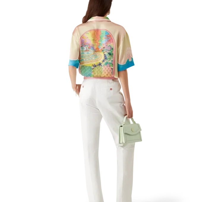 Cămășă din mătase cu mâneci scurte Lucid Dreams