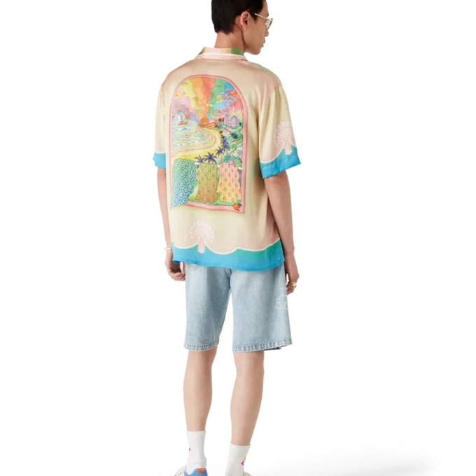 Cămășă din mătase cu mâneci scurte Lucid Dreams