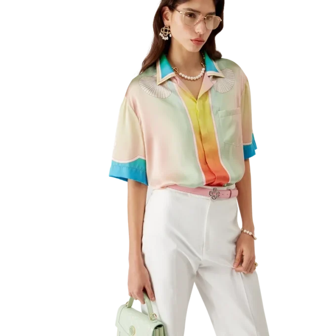 Cămășă din mătase cu mâneci scurte Lucid Dreams