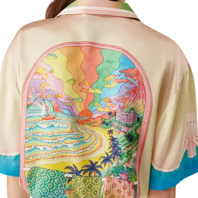 Cămășă din mătase cu mâneci scurte Lucid Dreams