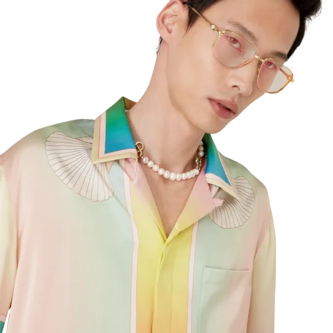 Cămășă din mătase cu mâneci scurte Lucid Dreams