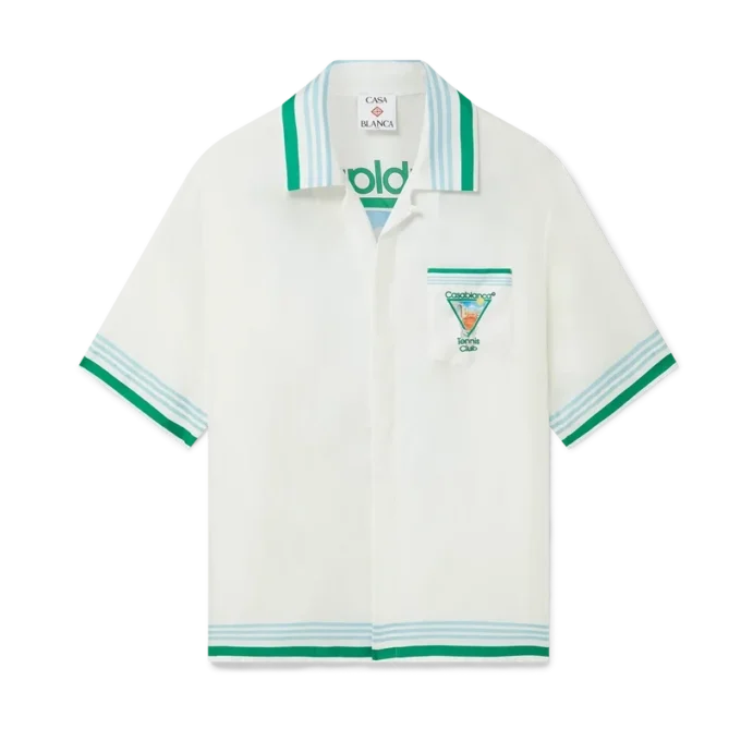 Cămășă din mătase cu mâneci scurte Metaphysical Tennis Icon