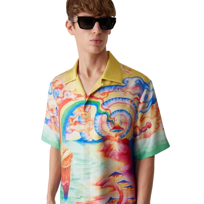 Cămășă din mătase cu mâneci scurte Nature’s Teacher