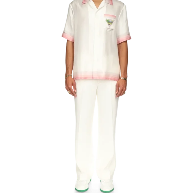 Cămășă din mătase cu mâneci scurte Tennis Club Icon