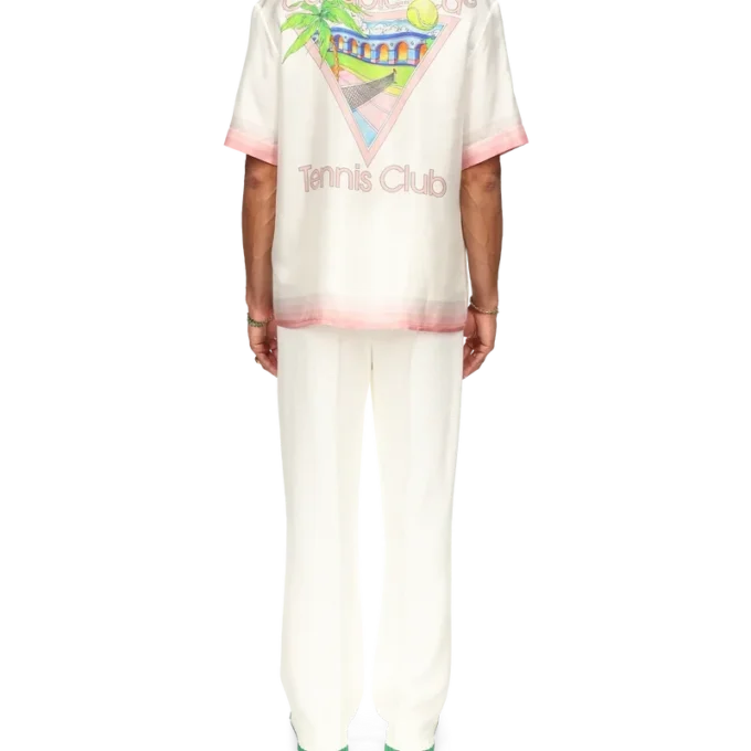 Cămășă din mătase cu mâneci scurte Tennis Club Icon