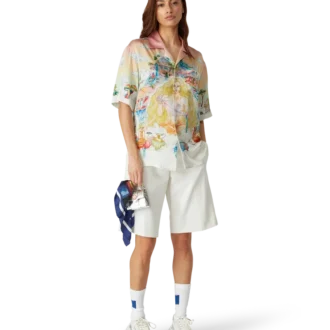 Cămășă din mătase cu mâneci scurte „The Road to Knowledge”