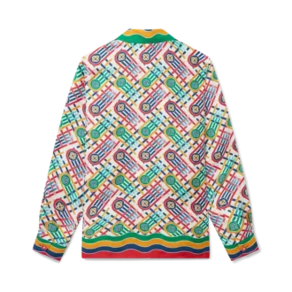 Cămășă din mătase cu monogramă Tennis