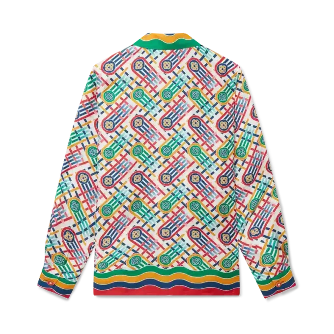 Cămășă din mătase cu monogramă Tennis