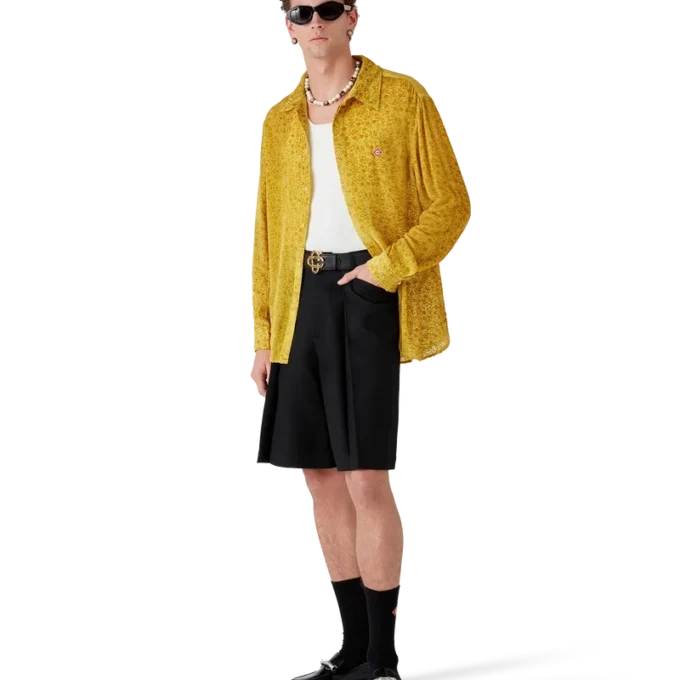 Cămășă din mătase Devora cu imprimeu floral