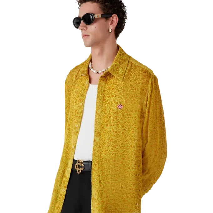 Cămășă din mătase Devora cu imprimeu floral