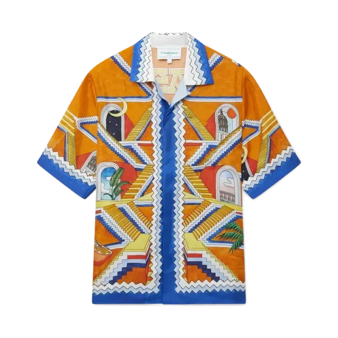 Cămășă din mătase Escalier Infini