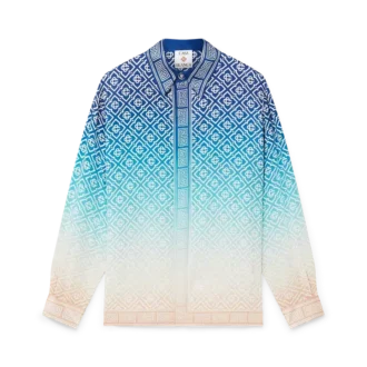 Cămășă din mătase jacquard cu efect de degrade Cămășă din mătase jacquard cu efect de degrade