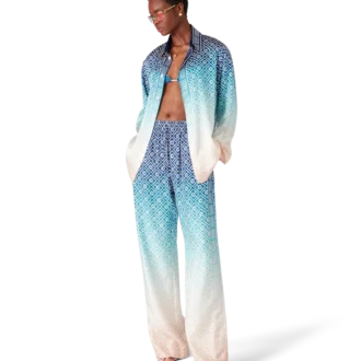 Cămășă din mătase jacquard cu efect de degrade Cămășă din mătase jacquard cu efect de degrade