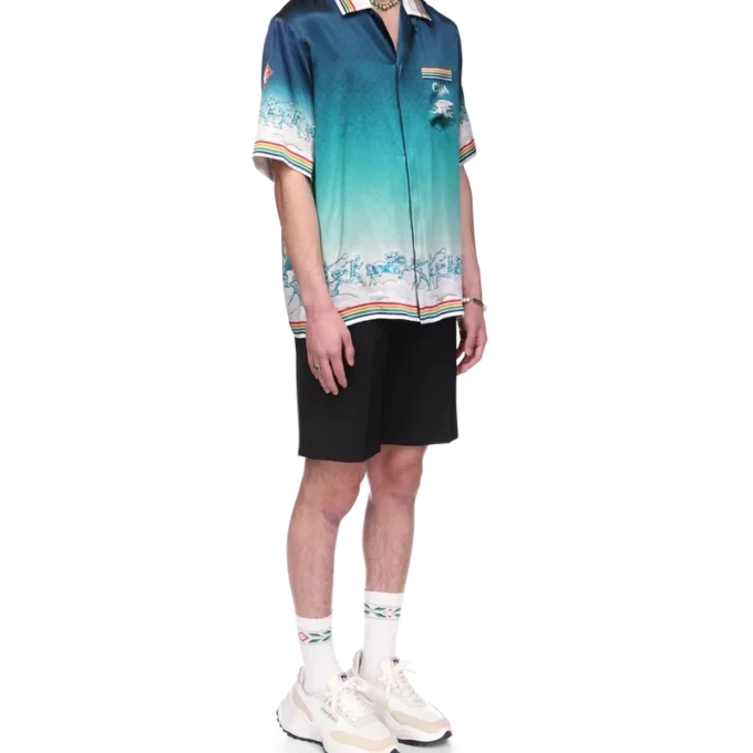 Cămășă din mătase La Daesse Du Stade