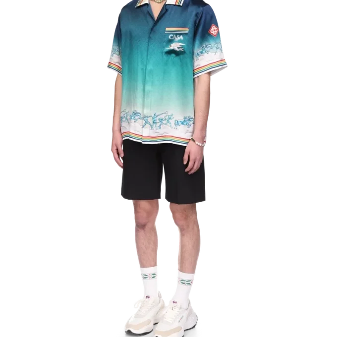 Cămășă din mătase La Daesse Du Stade