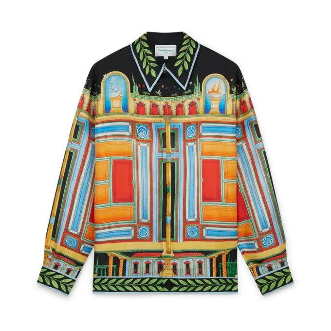 Cămășă din mătase Le Palais En Fleur