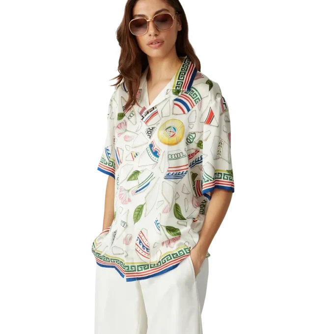 Cămășă din mătase Le Vase Brise