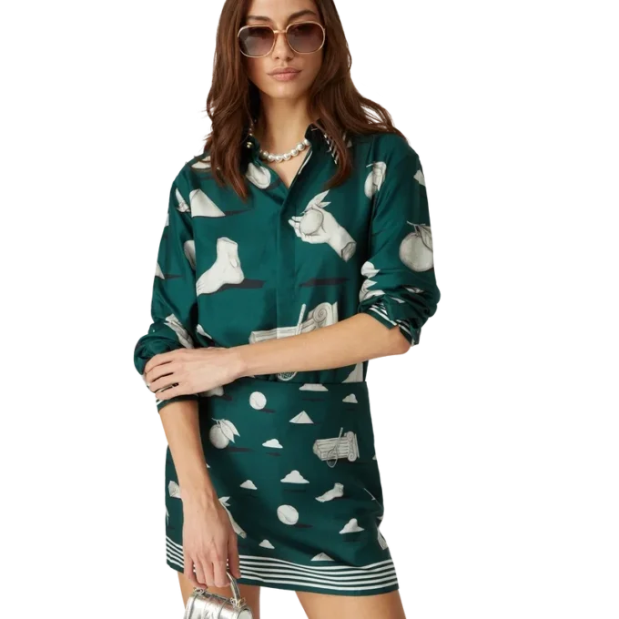 Cămășă din mătase cu mâneci lungi Metaphysical Cămășă din mătase cu mâneci lungi Metaphysical