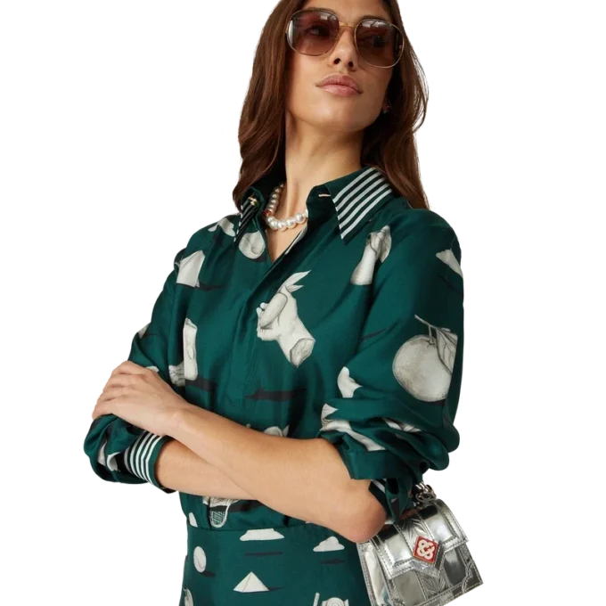 Cămășă din mătase cu mâneci lungi Metaphysical Cămășă din mătase cu mâneci lungi Metaphysical