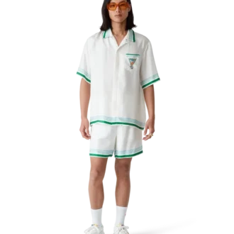 Cămășă din mătase cu mâneci scurte Metaphysical Tennis Icon