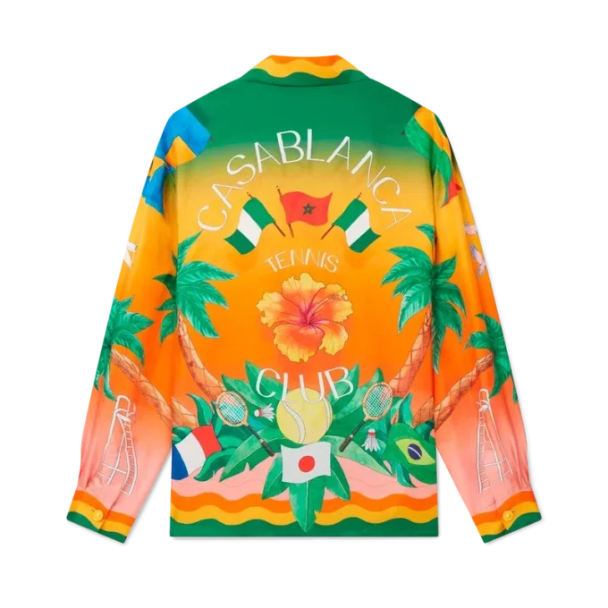 Cămășă din mătase Tennis Club En Fleur