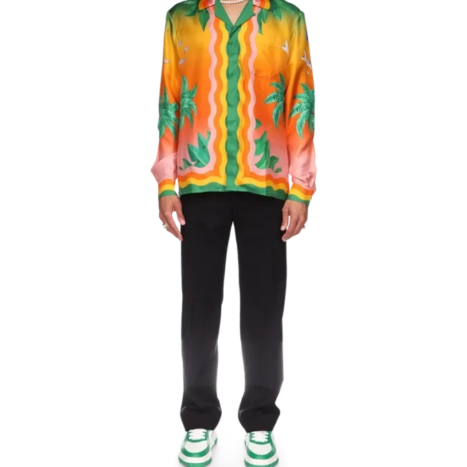 Cămășă din mătase Tennis Club En Fleur