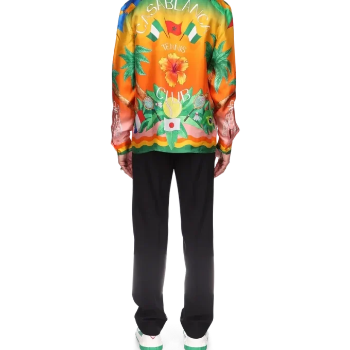 Cămășă din mătase Tennis Club En Fleur