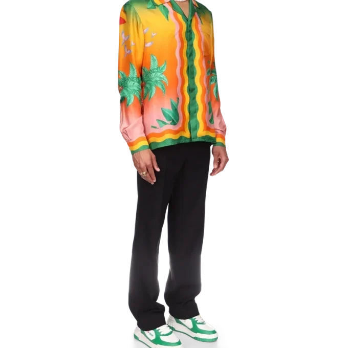 Cămășă din mătase Tennis Club En Fleur