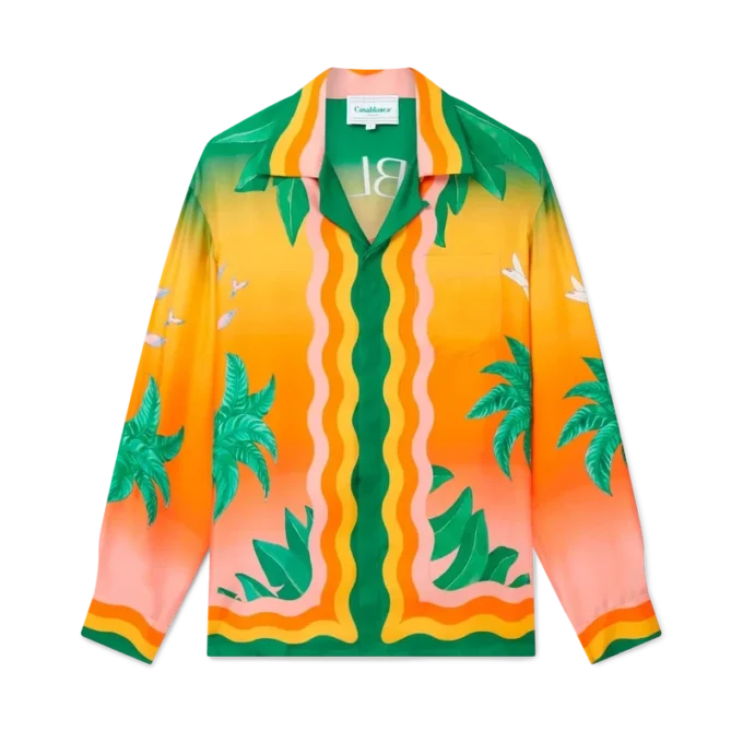 Cămășă din mătase Tennis Club En Fleur